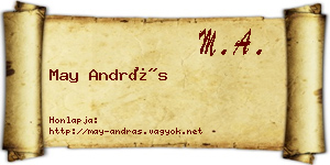 May András névjegykártya